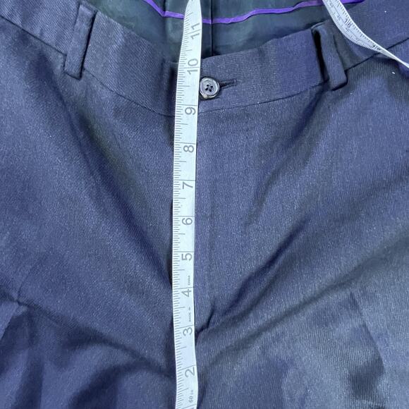 Ralph Lauren Purple Label Pants Mens 34 Gray Wool Dress Flat Front Made Italy - Picture 8 of 15